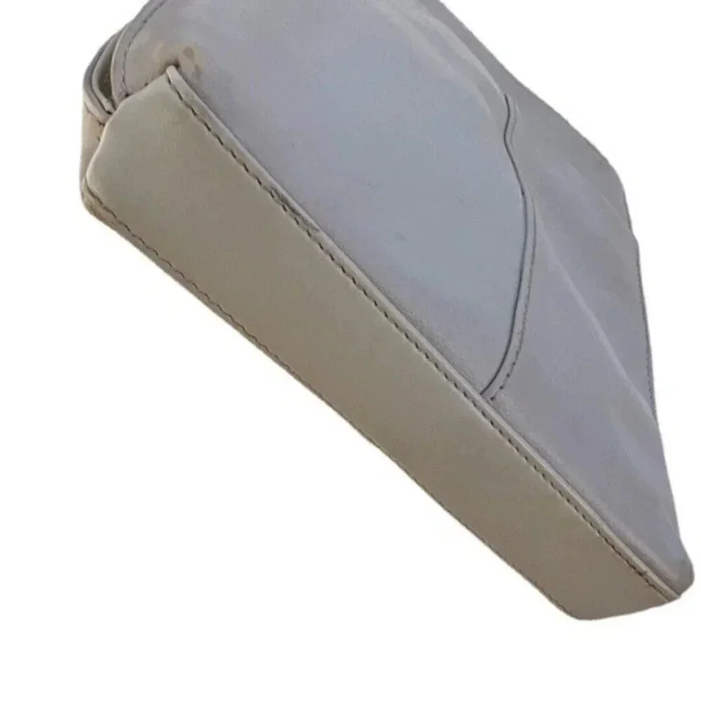 Jones New York Vintage Leather Shoulder Bag Slim Purse Bone​​​‎